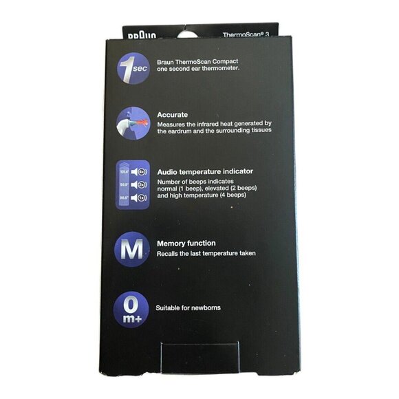 Braun IRT3030 ThermoScan 3 Ear Thermometer Accurate! Kids! Brand New In Box! - Picture 2 of 4